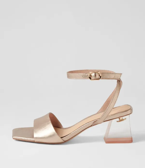 Women DJANGO & JULIETTE Rolo Champagne Leather Sandals