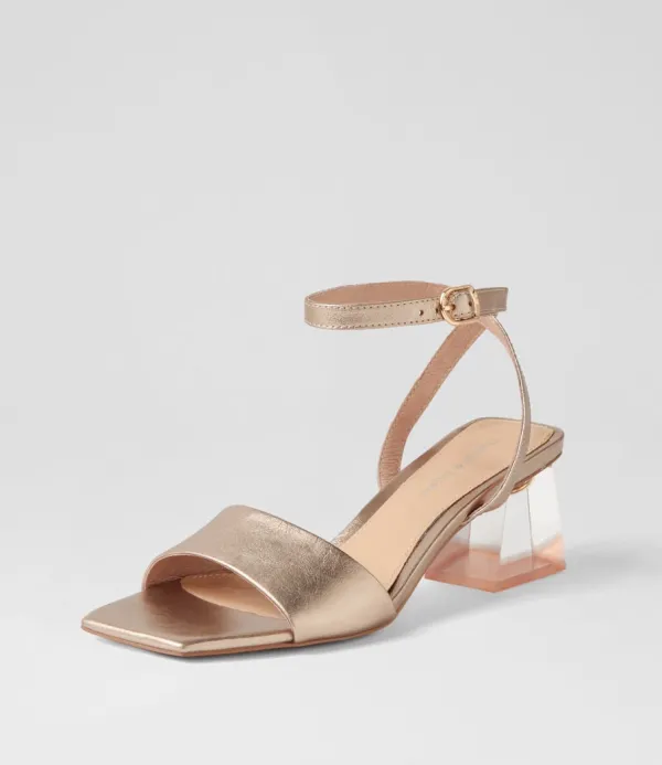 Women DJANGO & JULIETTE Rolo Champagne Leather Sandals