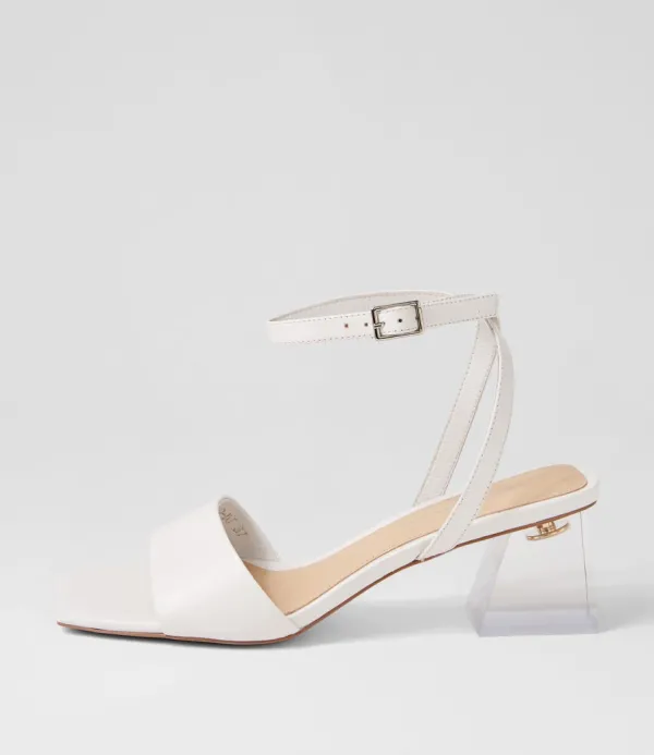 Women DJANGO & JULIETTE Rolo White Leather Sandals