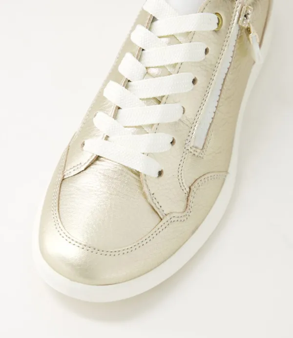 Women ARA Roma 1 Platinum White Leather Sneakers