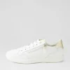 Women ARA Roma 1 White Platinum Leather Sneakers
