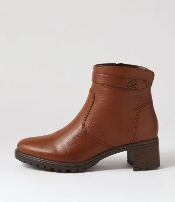 Women ARA Ronda 11 Nut Leather Ankle Boots