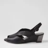Women DJANGO & JULIETTE Ronney Black Leather Sandals
