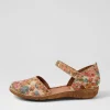 Women JOSEF SEIBEL Rosalie 42 Beige Multi Leather Flat Shoes