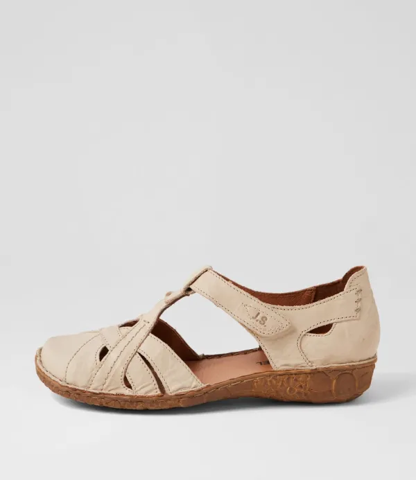 Women JOSEF SEIBEL Rosalie 29 Creme Leather Flat Shoes