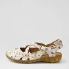 Women JOSEF SEIBEL Rosalie 13 Weiss Multi Leather Flat Shoes