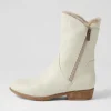 Women DJANGO & JULIETTE Rudo Almond Natural Leather Fur Calf Boots