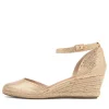 Women DJANGO & JULIETTE Rylen Gold Natural Rope Speckle Leather Wedges
