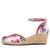 Women DJANGO & JULIETTE Rylen Poppy Print Natural Rope Leather Wedges