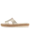Women DJANGO & JULIETTE Sabeen Pale Gold Weave Sandals