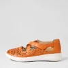 Women ZIERA Sachet Xf Orange Leather Flat Shoes