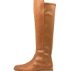 Women ZIERA Sallies Xf Tan Stretch Leather Knee High Boots