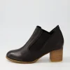 Women DJANGO & JULIETTE Salman Black Natural Heel Leather Ankle Boots