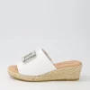 Women DJANGO & JULIETTE Samella White Natural Rope Leather Sandals