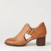 Women DJANGO & JULIETTE Sanfort New Tan Choc Leather Heels