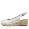 Women DJANGO & JULIETTE Saniarly Silver Rope Speckle Leather Sandals