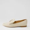 Women TOP END Sanne Almond Gold Jewels Leather Loafers