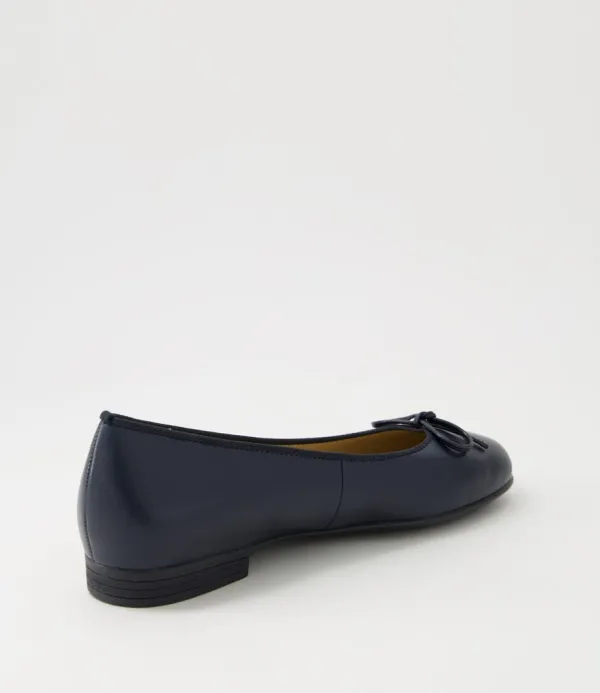 Women ARA Sardinia 29 Blau Leather Ballet Flats