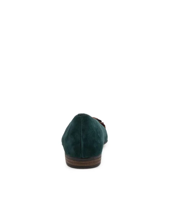 Women ARA Sardinia 09 Peacock Suede Ballet Flats