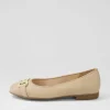 Women ARA Sardinia 14 Sand Leather Ballet Flats
