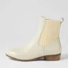 Women DJANGO & JULIETTE Satima Almond Leather Elastic Ankle Boots