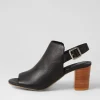 Women DJANGO & JULIETTE Sauda Black Natural Leather Sandals