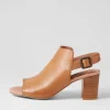 Women DJANGO & JULIETTE Sauda Tan Leather Sandals