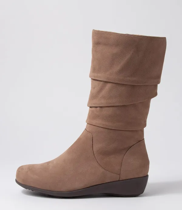 Women ZIERA Seattle Xf Taupe Tumble Nubuck Calf Boots