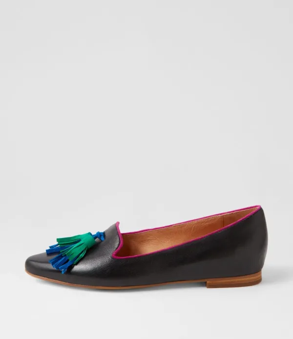 Women TOP END Sebras Black Multi Loafers