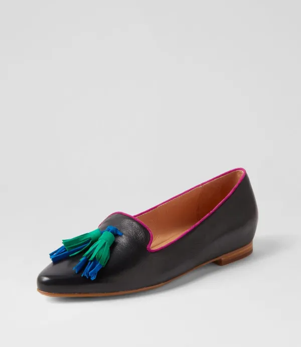 Women TOP END Sebras Black Multi Loafers