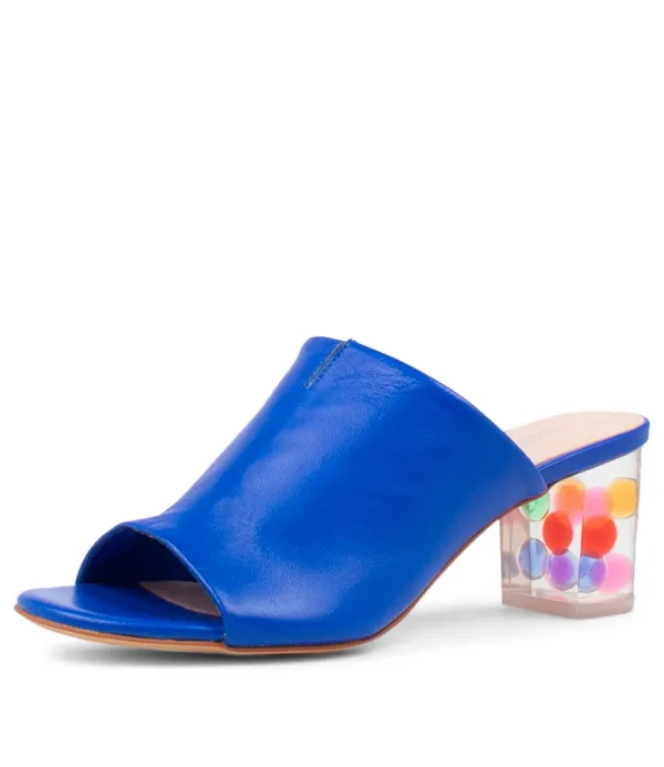 Women DJANGO & JULIETTE Shae Cobalt Leather Sandals