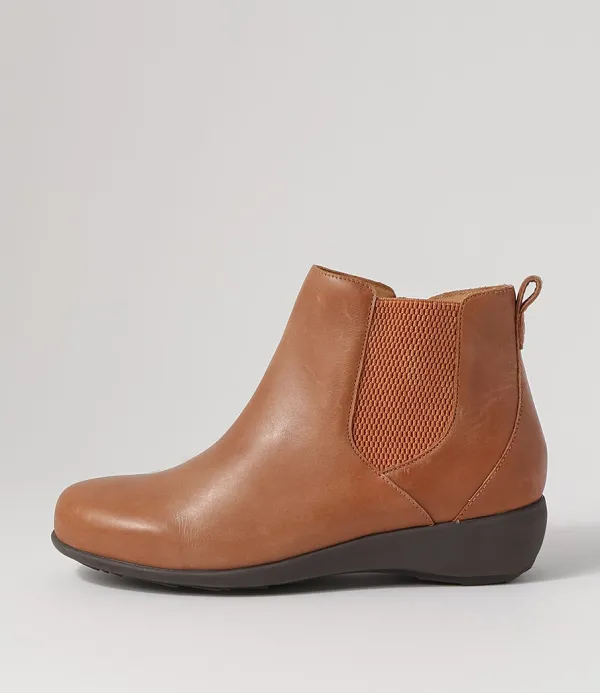 Women ZIERA Shanghai Xf Tan Choc Leather Chelsea Boots