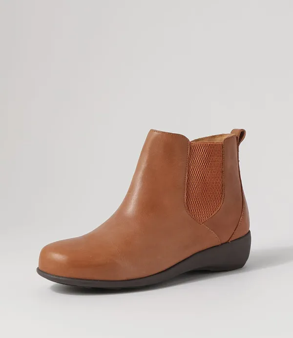 Women ZIERA Shanghai Xf Tan Choc Leather Chelsea Boots