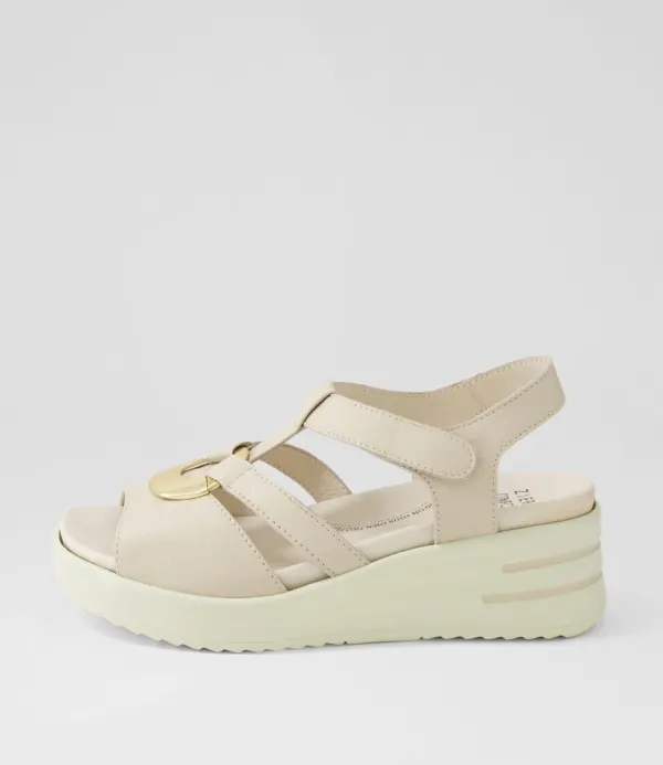 Women ZIERA Sharrell Xw Almond Leather Sandals
