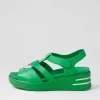 Women ZIERA Sharrell Xw Bright Emerald Leather Sandals