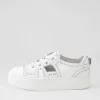 Women DJANGO & JULIETTE Shedd White Leather Sneakers