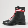 Women ZIERA Sherril Xf Black Leather Ankle Boots