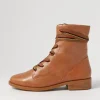 Women ZIERA Sherril Xf Tan Leather Ankle Boots