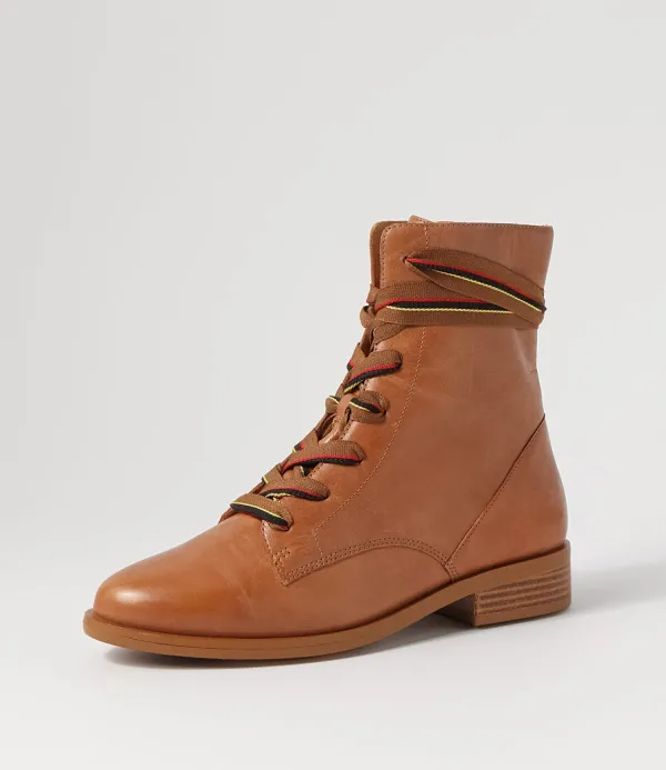 Women ZIERA Sherril Xf Tan Leather Ankle Boots