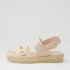 Women DJANGO & JULIETTE Shima Nougat Synthetic Raffia Leather Espadrilles
