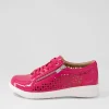 Women ZIERA Shovo Xf Fuchsia Wrinkle Patent Sneakers