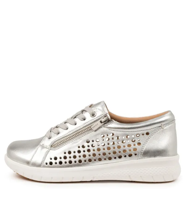 Women ZIERA Shovo Xf Silver Leather