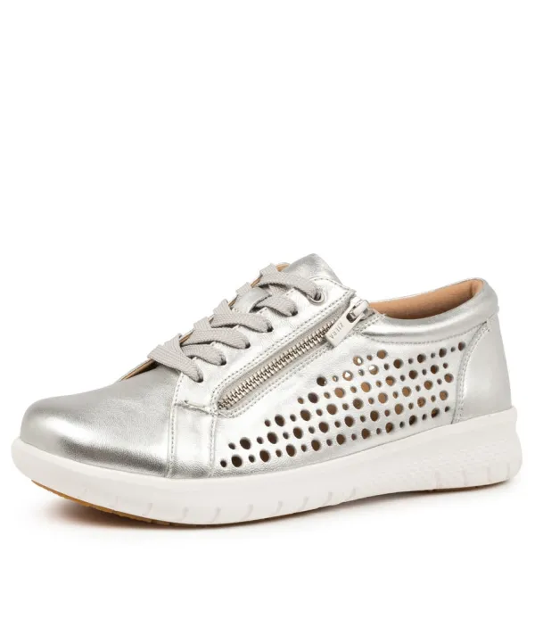 Women ZIERA Shovo Xf Silver Leather
