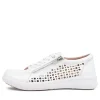 Women ZIERA Shovo Xf White Wrinkle Patent Sneakers