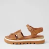 Women DJANGO & JULIETTE Simm Toffee Leather Sandals