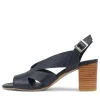 Women DJANGO & JULIETTE Simmie Navy Leather Sandals