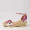 Women DJANGO & JULIETTE Skip Poppy Natural Rope Leather Espadrilles