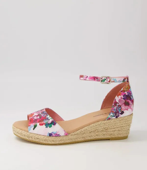 Women DJANGO & JULIETTE Skip Poppy Natural Rope Leather Espadrilles
