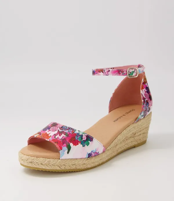 Women DJANGO & JULIETTE Skip Poppy Natural Rope Leather Espadrilles