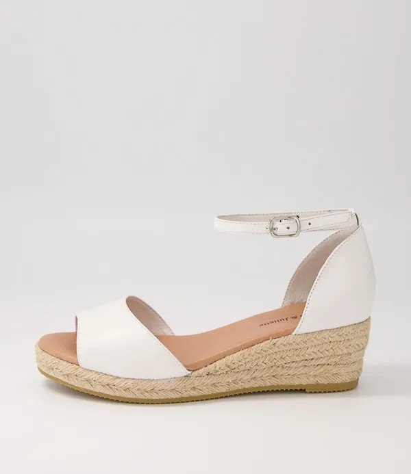 Women DJANGO & JULIETTE Skip White Natural Rope Leather Sandals
